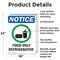 Signmission Food Only Refrigerator, 18 in W x Rectangle, Aluminum OS-2PACK-NS-A-1824-V-12825 - alternate 6